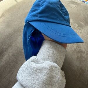 Wonder nation Blue Sun Protection Cap with Neck Flap